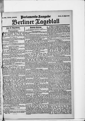 Berliner Tageblatt und Handels-Zeitung on Apr 13, 1904