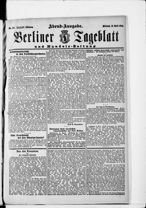 Berliner Tageblatt und Handels-Zeitung vom 13.04.1904