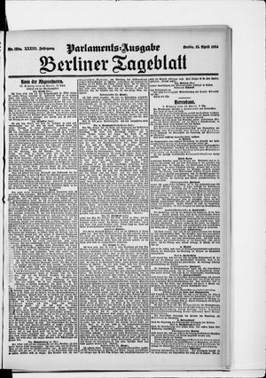 Berliner Tageblatt und Handels-Zeitung vom 15.04.1904