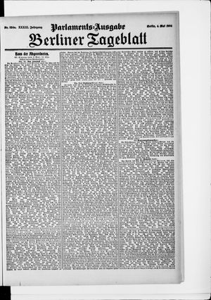 Berliner Tageblatt und Handels-Zeitung vom 04.05.1904