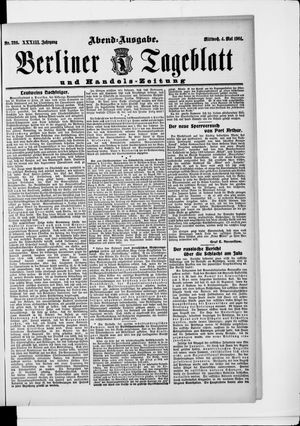 Berliner Tageblatt und Handels-Zeitung vom 04.05.1904