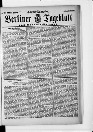 Berliner Tageblatt und Handels-Zeitung vom 06.05.1904