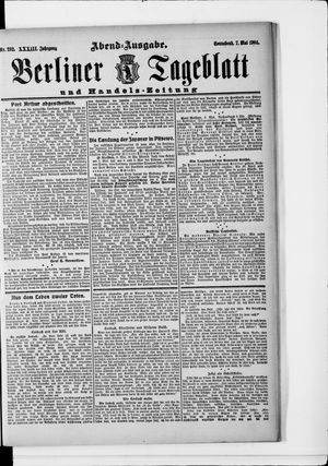 Berliner Tageblatt und Handels-Zeitung vom 07.05.1904
