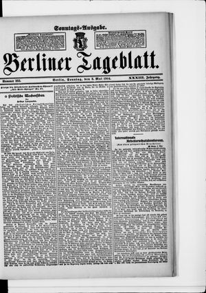 Berliner Tageblatt und Handels-Zeitung vom 08.05.1904