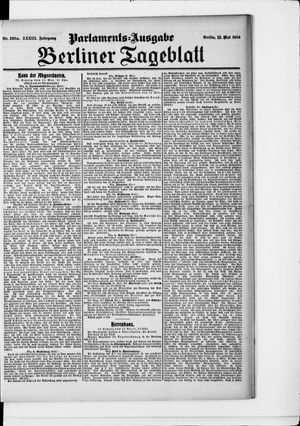 Berliner Tageblatt und Handels-Zeitung on May 12, 1904
