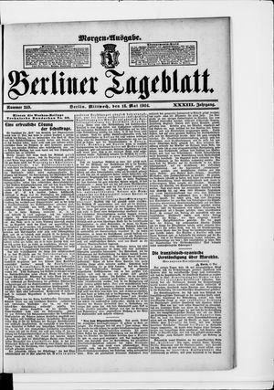 Berliner Tageblatt und Handels-Zeitung vom 18.05.1904