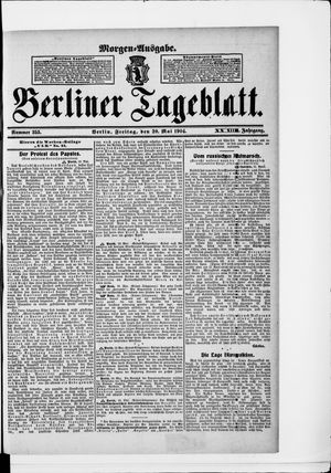 Berliner Tageblatt und Handels-Zeitung vom 20.05.1904