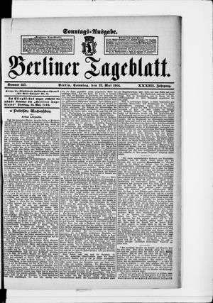 Berliner Tageblatt und Handels-Zeitung vom 22.05.1904