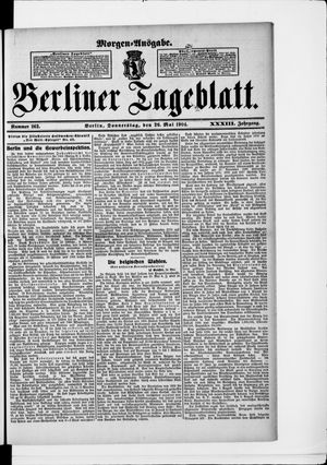 Berliner Tageblatt und Handels-Zeitung vom 26.05.1904