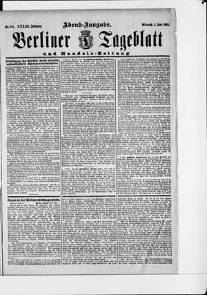 Berliner Tageblatt und Handels-Zeitung on Jun 1, 1904