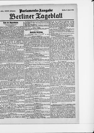 Berliner Tageblatt und Handels-Zeitung vom 08.06.1904