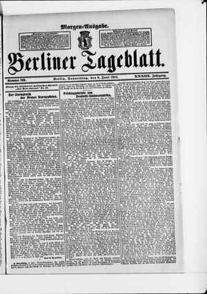 Berliner Tageblatt und Handels-Zeitung vom 09.06.1904