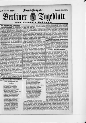 Berliner Tageblatt und Handels-Zeitung vom 11.06.1904