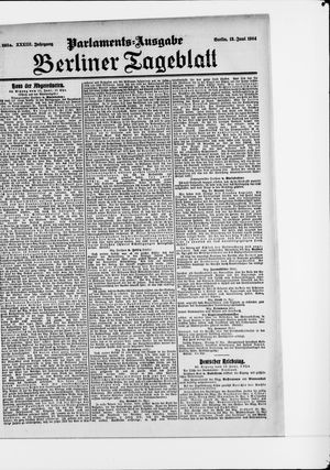Berliner Tageblatt und Handels-Zeitung vom 12.06.1904