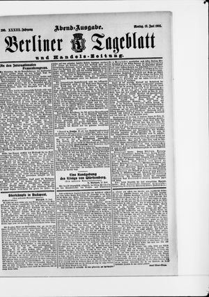 Berliner Tageblatt und Handels-Zeitung vom 13.06.1904