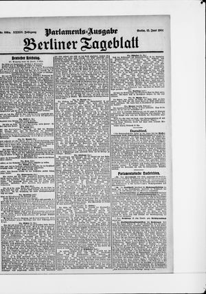 Berliner Tageblatt und Handels-Zeitung vom 15.06.1904