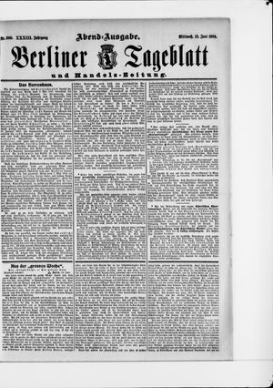 Berliner Tageblatt und Handels-Zeitung vom 15.06.1904