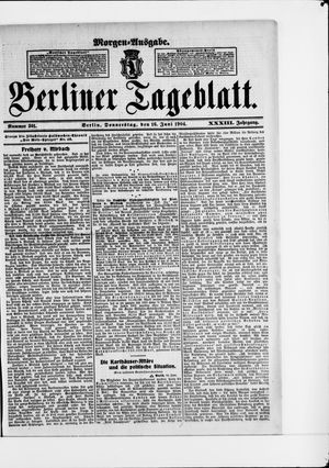 Berliner Tageblatt und Handels-Zeitung vom 16.06.1904