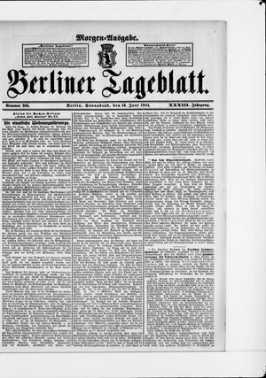 Berliner Tageblatt und Handels-Zeitung vom 18.06.1904