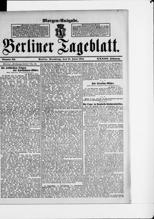 Berliner Tageblatt und Handels-Zeitung vom 21.06.1904
