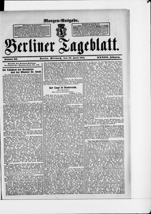 Berliner Tageblatt und Handels-Zeitung vom 22.06.1904