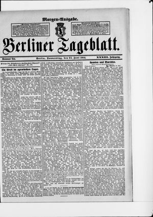 Berliner Tageblatt und Handels-Zeitung on Jun 23, 1904
