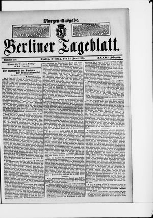 Berliner Tageblatt und Handels-Zeitung vom 24.06.1904