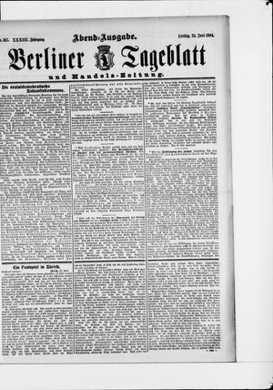 Berliner Tageblatt und Handels-Zeitung vom 24.06.1904