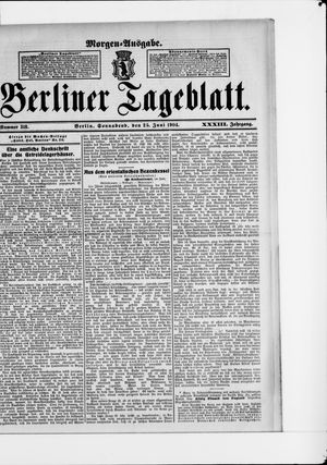 Berliner Tageblatt und Handels-Zeitung vom 25.06.1904