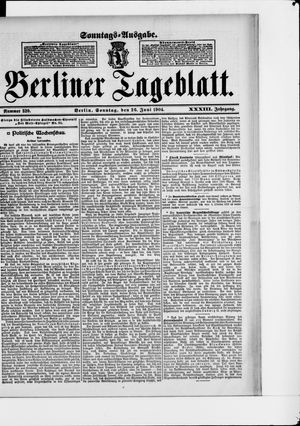 Berliner Tageblatt und Handels-Zeitung vom 26.06.1904