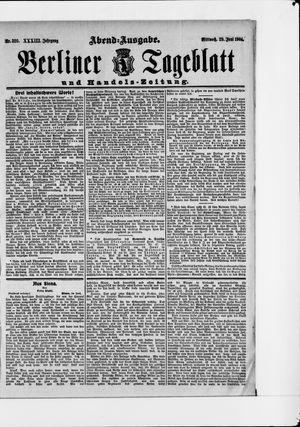 Berliner Tageblatt und Handels-Zeitung on Jun 29, 1904