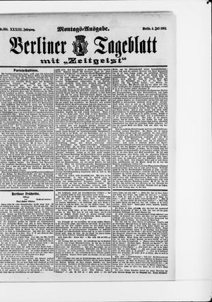 Berliner Tageblatt und Handels-Zeitung vom 04.07.1904