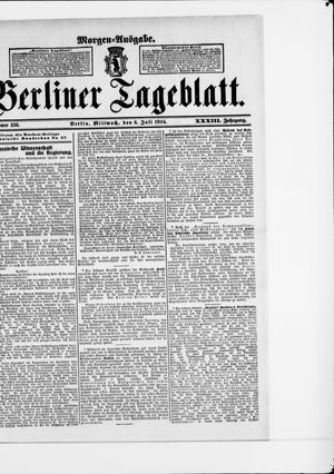 Berliner Tageblatt und Handels-Zeitung vom 06.07.1904