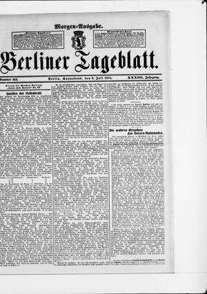 Berliner Tageblatt und Handels-Zeitung vom 09.07.1904
