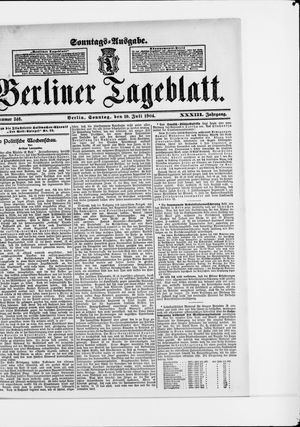 Berliner Tageblatt und Handels-Zeitung vom 10.07.1904