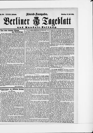 Berliner Tageblatt und Handels-Zeitung vom 12.07.1904