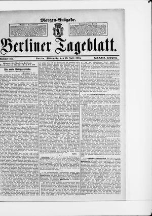 Berliner Tageblatt und Handels-Zeitung vom 13.07.1904
