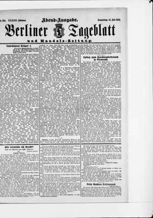 Berliner Tageblatt und Handels-Zeitung vom 14.07.1904