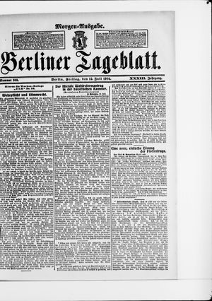 Berliner Tageblatt und Handels-Zeitung vom 15.07.1904