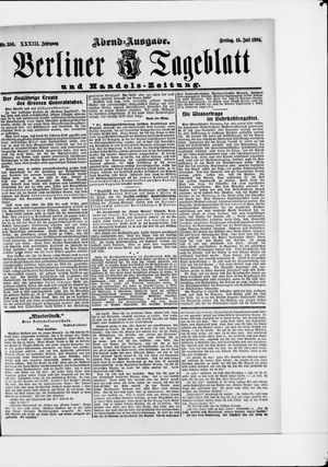 Berliner Tageblatt und Handels-Zeitung vom 15.07.1904