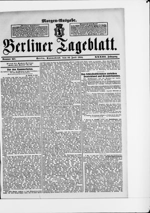 Berliner Tageblatt und Handels-Zeitung vom 16.07.1904