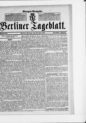 Berliner Tageblatt und Handels-Zeitung vom 22.07.1904