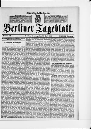Berliner Tageblatt und Handels-Zeitung vom 24.07.1904