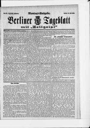 Berliner Tageblatt und Handels-Zeitung vom 25.07.1904