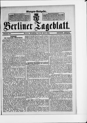 Berliner Tageblatt und Handels-Zeitung vom 26.07.1904