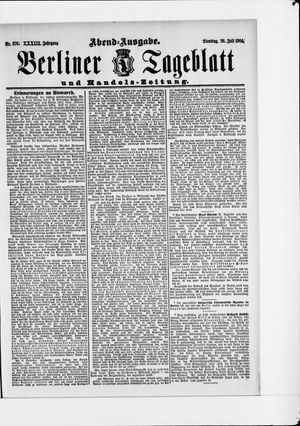 Berliner Tageblatt und Handels-Zeitung vom 26.07.1904