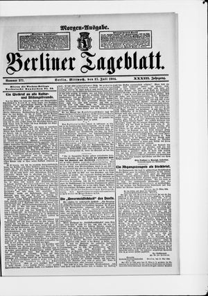 Berliner Tageblatt und Handels-Zeitung vom 27.07.1904