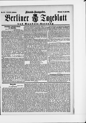 Berliner Tageblatt und Handels-Zeitung vom 27.07.1904