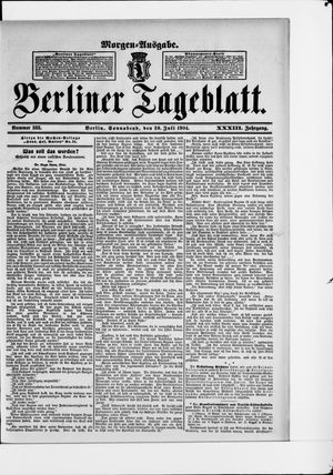 Berliner Tageblatt und Handels-Zeitung vom 30.07.1904