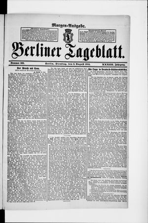 Berliner Tageblatt und Handels-Zeitung vom 02.08.1904